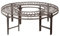 Design Toscano Rundherumbank Gartenbaumbank, Stahl, 119 cm