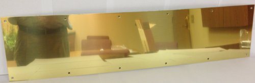 Don-Jo 90 Metal Kick Plate, Brass Tone Finish, 34 Width x 6 Height, 3/64 Thick
