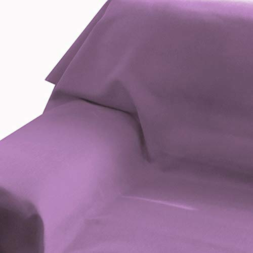 Brilliant Sofaüberwurf - Eckig 160 x 160 cm Farbe wählbar - Lila/Flieder Tagesdecke UNI Einfarbig mit Lotus Effekt