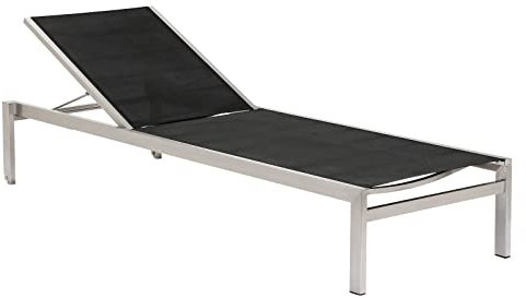 BEST Rollliege Marbella, edelstahl/schwarz, 200 x 67 x 33 cm, 47884051