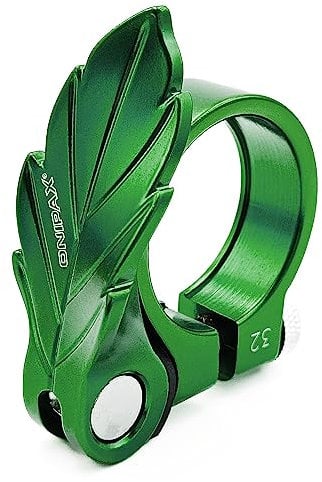 ONIPAX QR Leaf seatpost clamp 32mm/35mm Red/Gold/Green. (32mm, Green)