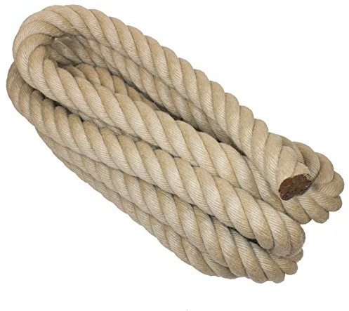 Handlaufseil/Absperrseile - Nature Touch, 30mm Durchmesser – Naturfarben - 12 Meter