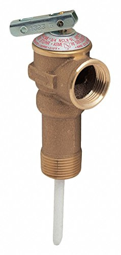 Cash Acme Temperature and Pressure Relief Valve, 105,000 BtuH, 150 psi, 2-1/8 Thermostat Length
