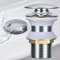 Bonde de Vidage sans Trop-plein Pop-up Quick Clac Universelle avec Bouchon Filetage 1 1/4  Accessoires de Salle de Bain pour Clapet Cylindrique en Laiton Chromé