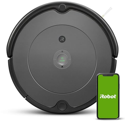 iRobot Roomba 697, App-steuerbarer Saugroboter (Staubsauger Roboter), Dirt-Detect-Technologie, 3-Stufen-Reinigungssystem, individuelle Anpassungen per App, kompatibel mit Sprachassistenten, grau