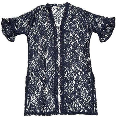 LISA KOTT SPOLVERINO IN PIZZO DONNA 05153 COLORE BLU LINEA CURVY STYLE Taglia 54