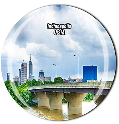 3D Indianapolis USA Kühlschrankmagnet Souvenir Kristall Glas Magnet Reise Souvenir Sammlung Geschenk Home Küche Dekoration