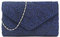 NANDEYIBI Lace Envelope Clutch, Womens Floral Lace Envelope Clutch Purses, Elegant Handbags For Parties and Wedding Occasions (22cm*13cm*5cm, Blue)