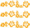 GORGECRAFT Hibiskus Blumen Auto Aufkleber Hawaiianische Aufkleber Gold Vinyl Automotive Außendekoration Für SUV Truck Motorrad Türen Wände Laptop