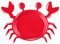 Santex mariage Paquet de 10 Assiettes Crabe Bord de Mer, Rouge