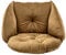 SuperKissen24. Kissen für Hängesessel, Hängestuhl - Runde Sitzkissen mit Silikonfaser - Kissen für Hängeschaukel aus Samtstoff - Hängesitz - Indoor & Outdoor - Dekokissen für Allergiker - Beige