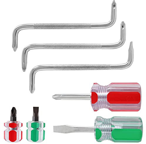 LDEXIN 7 in 1 Magnetic Screwdriver Set Z-Type Screwdriver, Double Head Offset Screwdriver Set with Phillips Screwdriver & Flat Head Screwdriver