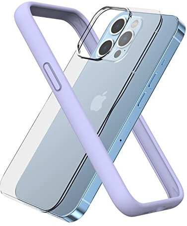 ARSUNOVO Compatible with iPhone 13 Pro Bumper Case 6.1 inch, [Raised Edge Protection][Anti-Silp][Anti-Fingerprint] Soft Slim Protective Frame Bumper Cover Case with Hard PC Backplate(Light Purple)