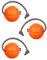 Liker Cord Set of 3 Dog Balls on Rope - Dog Tug Toy for Small and Medium Breed Dogs - Fetch and Soft Dog Chew Ball for Outdoor and Home - Floating Dog Toy - Made from a Unique Material