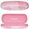 molshine Hard Shell PU Leather Glasses Case, Travel Portable Eyeglass Case for Men Women Girl Travel Study Work (Pink)