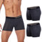 Merino Unterwäsche Herren 2er Pack 100% Merino Boxershorts Herren Ski Sport Unterhosen Atmungsaktive Merinowolle Gery M