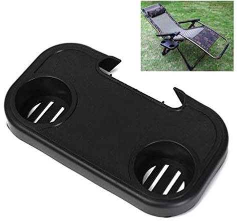 RANRAO Gartenstühle Getränke Halter Tablett, für Terrasse Balkonmöbel Klappstuhl und Freibad Pool Strandkorb Oder Camping Liegestuhl klappbar und Teich Gartenliege