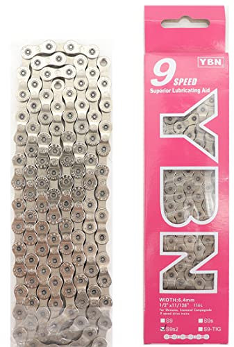 DJC Bike Chain 9 Speed for Road Bike MTB Mountain with Quick Link YBN for Shimano Sram System and KMC