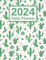 2024 Daily Planner: One Page per Day 8.5 x 11 Large | 12 Month Organizer | Agenda for 365 Days | Jan 2024 - Dec 2024 | Cactus Cover