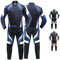 German Wear 2-teiler Motorradkombi Biker lederkombi aus Rindsleder Blau, 48/S