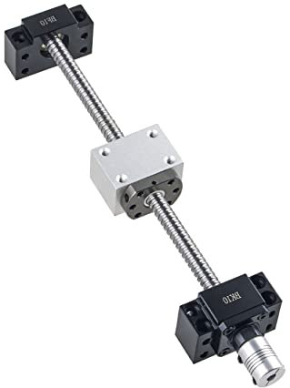 ONLISUM Kit viti a sfera SFU1204-400 mm, vite a sfera anti-gioco con alloggiamento dado vite a sfera e supporti terminali BK/BF10 + accoppiatore, parte di alta precisione per macchina CNC