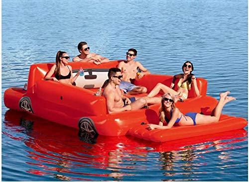 6 Personen aufblasbares Auto LKW Pool Float Insel Schwimmbad See Strand Party schwimmendes Boot Wasserspielzeug Luftmatratzen