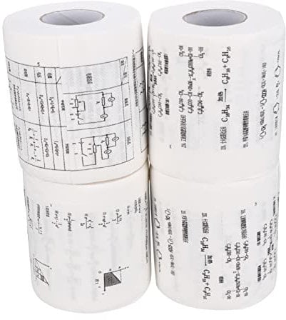 4er-pack Bedrucktes Weiches Saugfähiges Toilettenpapier Mit Chemischem Physikformelmuster