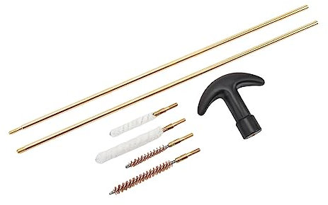 Varilla de Limpieza de Pistola, Kit de Varilla de Limpieza de Barril Limpiador de Tubos de 4,5 Mm y 5,5 Mm Mango Desmontable de Cobre Cepillo de Varilla de Limpieza de Tiro para