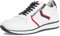 MARCO TOZZI by Guido Maria Kretschmer Herren Sneaker flach aus Leder mit Reißverschluss, Weiß (White Comb), 43 EU