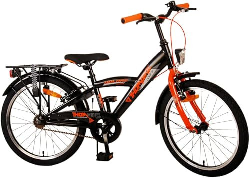 Volare Thombike Kinderfahrrad - Jungen - 20 Zoll - Schwarz Orange - Zweihandbremsen