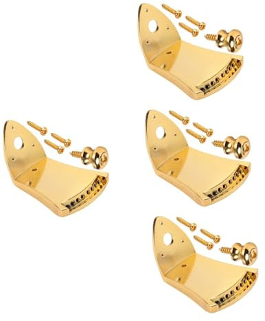 ibasenice 4sets Mandolin String Part Metal Tailpiece for Musical Instrument Parts Upgrade Your Mandolin
