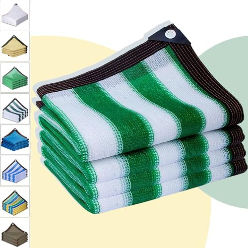 AMXFS Outdoor Schattiernetz mit Ösen Sonnensegel mit 90% Schattierwirkung aus HDPE Schattennetz UV-Schutznetz Windschutznetz Atmungsaktiv Balkon Garten Kühlendnetze