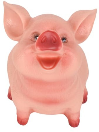 Zimoer Tirelire Cochon, Tirelire Mignon en Forme de Cochon pour Garçons et Filles, Tirelire en Résine Caisse d'Épargne pour Enfants et Adultes, Meilleur Cadeau d'anniversaire et Décoration Maison (S)