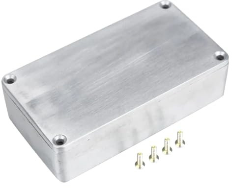 Pyugxab 1590B Style Effektpedal Aluminium Stompbox Gehäuse für Gitarre Einfache Installation Einfach zu bedienen