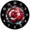 Fußball Türkei Flagge Wanduhr Perfekt für die EM 2024 Sportliche Wanduhr in Rot-Weiß mit Stern und Ball-Design