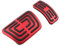 HBGURM Bremse Pedalkappen Für A-UDI A1 A4 B8 B9 S4 RS4 A5 S5 RS5 8T Q5 SQ5 8R A6 A7 S7 A8 2005-2019 at Auto Pedal Pads Bremspedal Abdeckung Bremse Fußstütze Abdeckung(Rot)