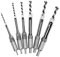 Paquete de 6 brocas cuadradas, brocas para agujeros cuadrados, brocas para agujeros cuadrados, brocas para mortero cuadradas, brocas helicoidales, herramientas para trabajar la madera para