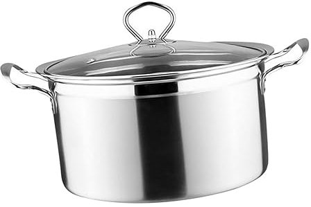 COLLBATH 1 Pc Pentola per Pentole Pentola per Zuppa Pentole Braiser da Cucina Pentola da Cucina Professionale Pentola per Bollire i Frutti di Mare Pentola da Chef Stufa Fumante