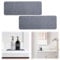 Yallmie 2Pcs Diatomaceous Tray, Dry Stone Sink Tray 8.66X3.15In Quick Dry Stone Coasters, Water Absorbent Diatomite Coasters Portable Diatomite Soap Dish for Home(Dark Gray)