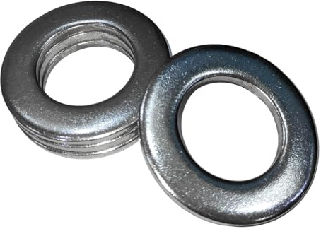 Rondella piatta M33, in acciaio inossidabile 304, diametro interno 33 mm, diametro esterno 60 mm, spessore 5 mm, finitura liscia, per bullone e vite (confezione da 4)