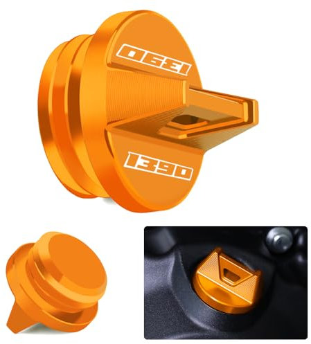 Modeer Motorrad Motor Öleinfülldeckel Kompatibel mit 690 ENDURO R 2024 690 SMC R 2022 690 Duke 2019 | 990 DUKE 2024 | 1390 Super Duke R 2024 Zubehör (1390-orange)