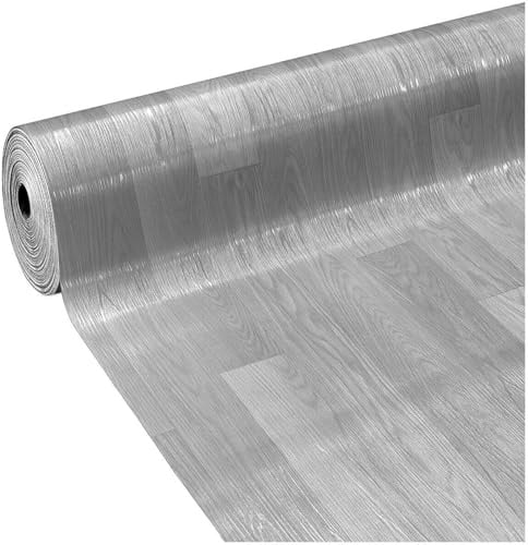 emmevi PVC-Bodenbelag Rolle Vinyl 31 Größen Holzoptik Parkett Grau 100 x 280 cm DIS_H