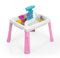 Dolu Sand and Water Table 3 in 1 Creativity Toy for Children Age 2+, Garden Toys Play Tray Activity Table Water Play Table Sandbox - Pink/White