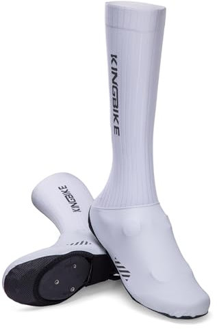 KINGBIKE Überschuhe Fahrrad Schuhüberzieher MTB Rennrad Überschuhe Überzieher Schuhe Cycling Shoecovers Atmungsaktiv und Bequem Für Erwachsene Jugend Herren Damen (42-45)