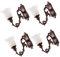 ERINGOGO 4pcs Miniature Wall Lamps Landscaping Lamp Decor for Houses Sand Table Models Antique Finish Warm Light
