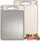 Cutting Board, Double Sided Chopping Board Non Toxic Non Slip, Scratch Resistant 304 Stainless Steel Cutting Board for Kitchen (Style C)