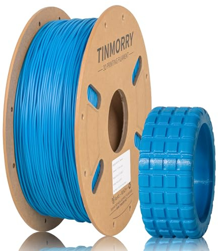 TINMORRY TPU 95A Filament 1,75 mm für 3D Drucker, 1 KG, Neonblau | Shore 95A, weich und flexibel, hohe Elastizität und Haltbarkeit, ideal für Handyhüllen, Zubehör und flexible Teile
