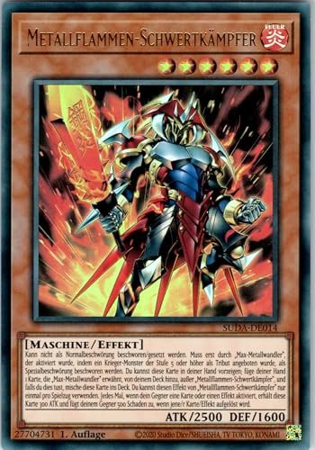 Metallflammen-Schwertkämpfer - SUDA-DE014 - Ultra Rare - 1. Auflage - Deutsch - Yugioh - Supreme Darkness - mit RC-Fieldcenter