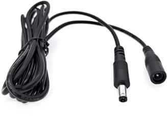 JZK 2M 2.1 mm x 5.5 mm CCTV Power Extension Cable, 5.5 x 2.1mm DC Female to Male Power Extension Cable for Tapo C110, C211, C510W, TC70 Camera, LED Strip Light, DVR/NVR Recorder, CCTV Camera