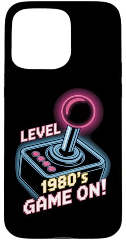 Level 1980's Game On Retro Arcade Joystick Case for iPhone 15 Pro Max